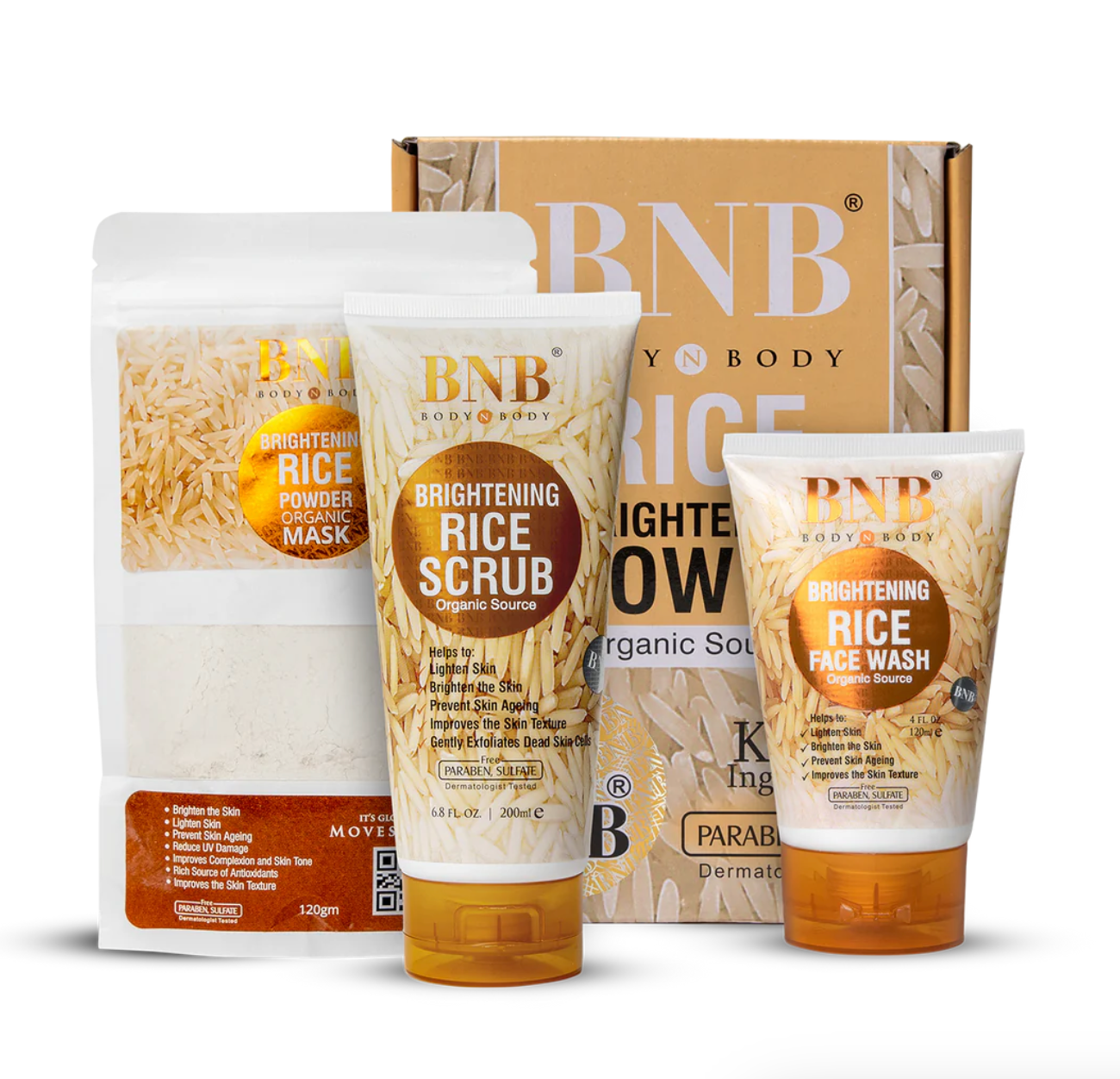 BNB Rice Brightening Glow kit